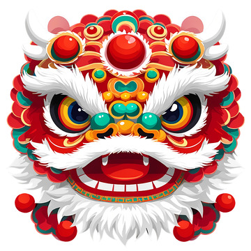 欢乐舞狮头部喜庆氛围满屏溢1