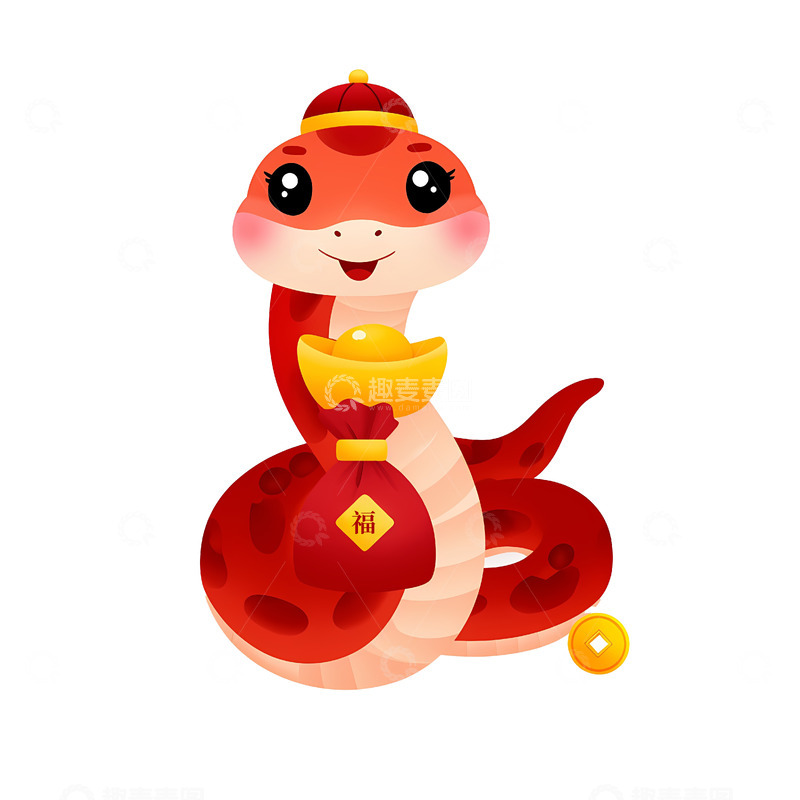 欢乐蛇宝红帽添喜气1