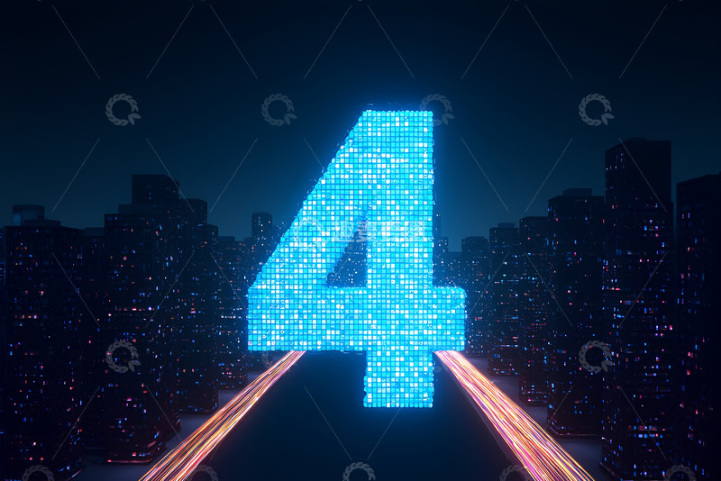 高清大图下载【趣麦麦图】数字&ldquo;4&rdquo;