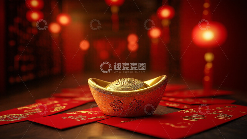 新年春节元宝红包摄影