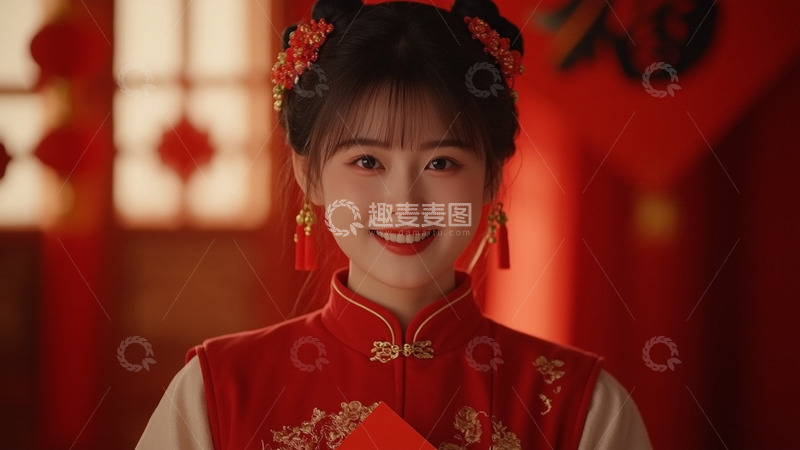 高清大图下载【趣麦麦图】喜庆春节新年人物摄影