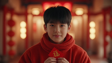 春节人物男拜年摄影图1