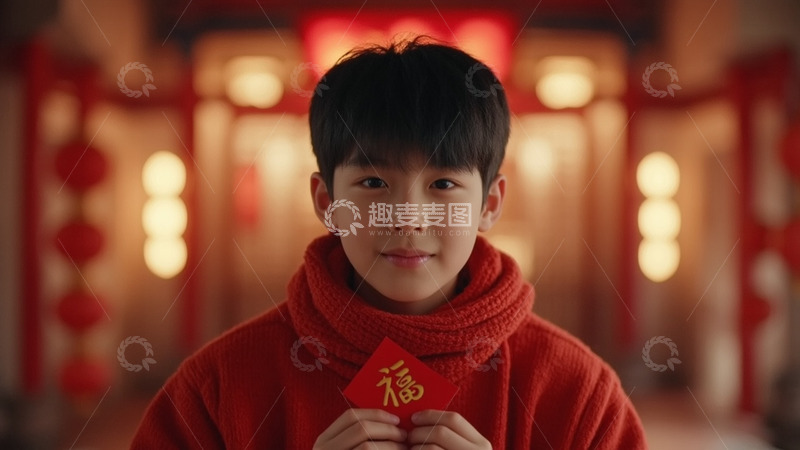 春节人物男拜年摄影图1