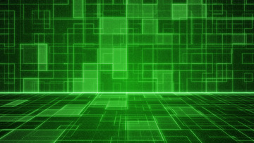 企业公司网格科技舞台绿色背景