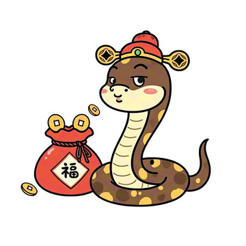 2025蛇年卡通财神蛇IP形象2