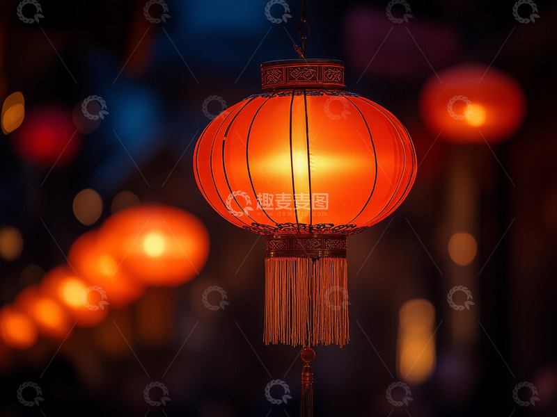 高清大图下载【趣麦麦图】春节传统花灯夜晚美丽的花灯摄影图1