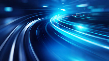 蓝色科技粒子线条光感未来科技背景展板