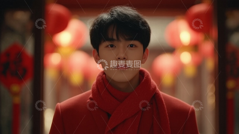 春节人物男拜年摄影图3