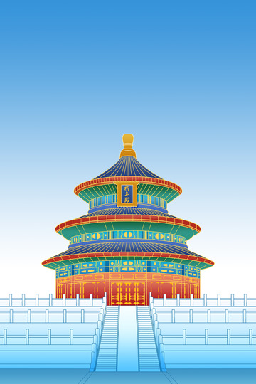 中国传统建筑北京天坛祈年殿 