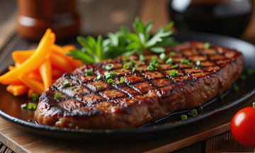 创意西餐牛排美味摄影图