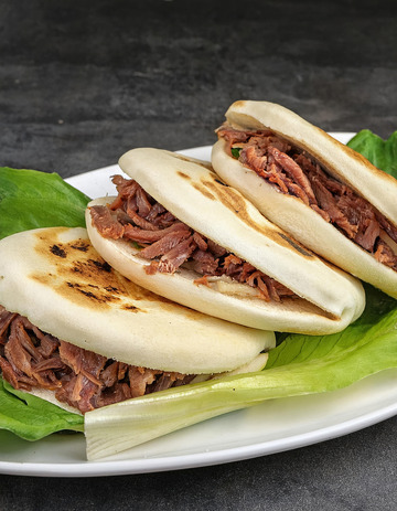 香酥饼皮肉夹馍