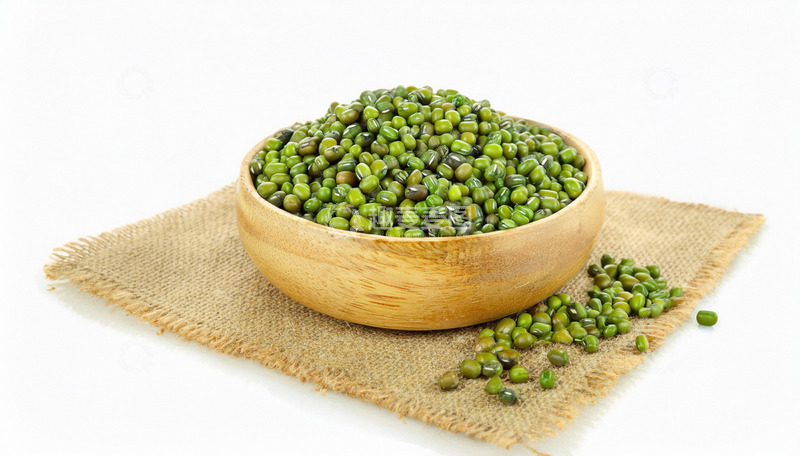 高清大图下载【趣麦麦图】绿豆与木碗的对话