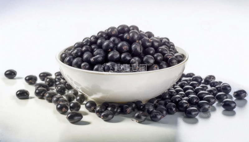 高清大图下载【趣麦麦图】一个碗里装满了黑豆1