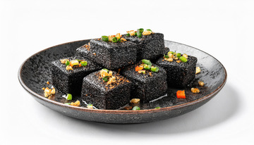 臭豆腐独特风味白色背景