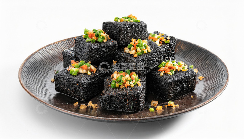 臭豆腐地道风味白色背景