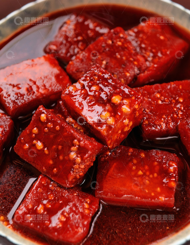 高清大图下载【趣麦麦图】红腐乳佳肴：色香味的完美融合
