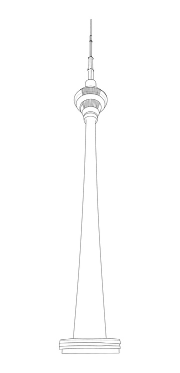 天津塔建筑线图