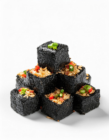 臭豆腐美味佳肴白色背景