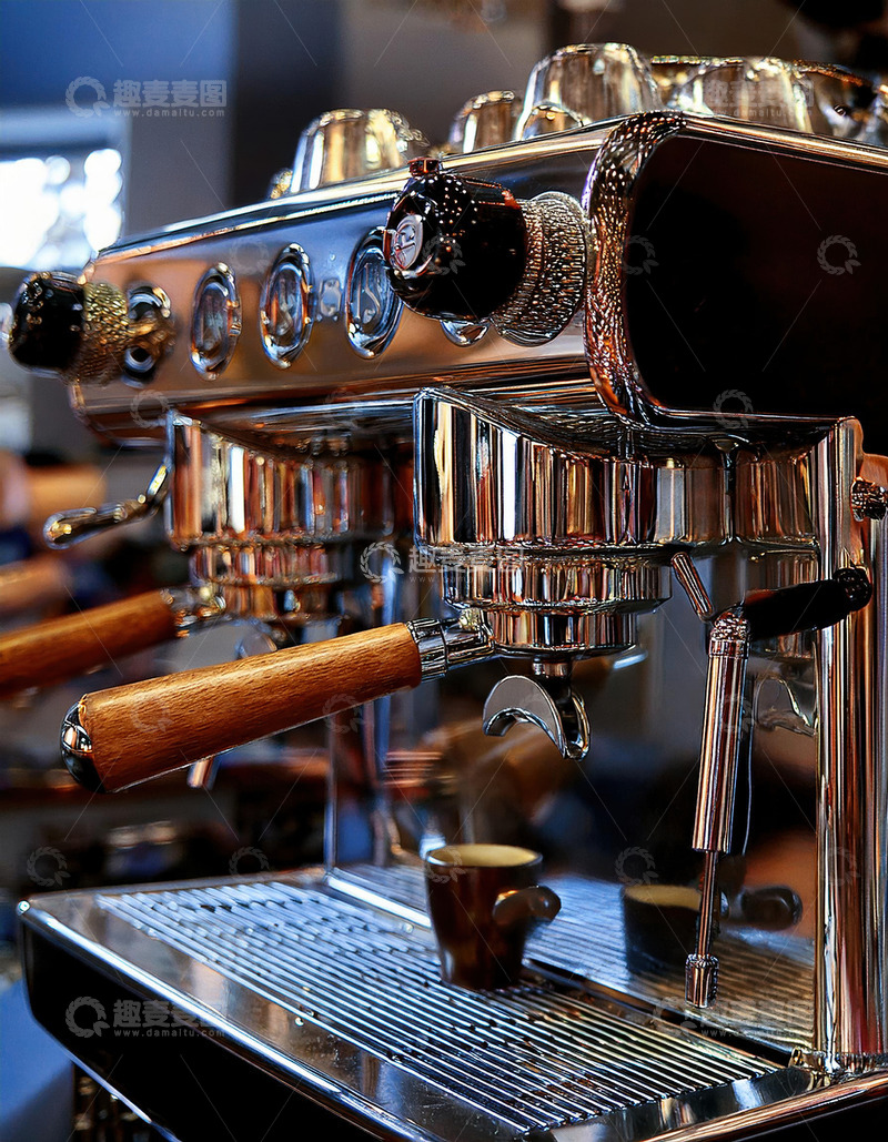 高清大图下载【趣麦麦图】咖啡机饮品制作