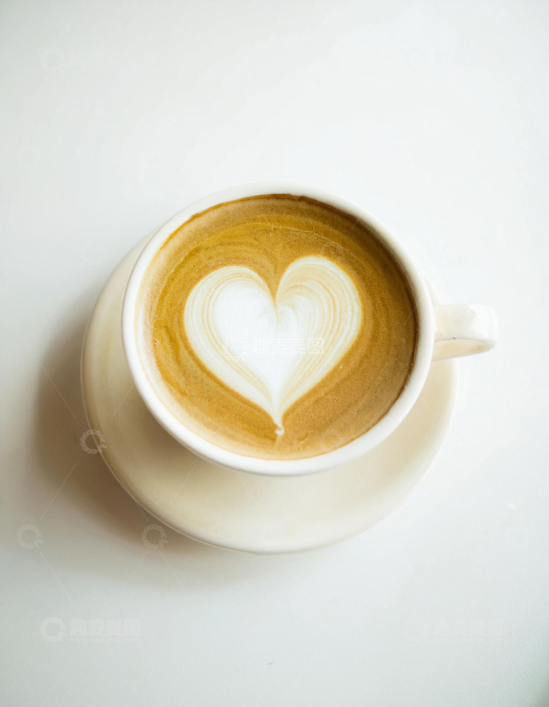 高清大图下载【趣麦麦图】咖啡心形拉花1