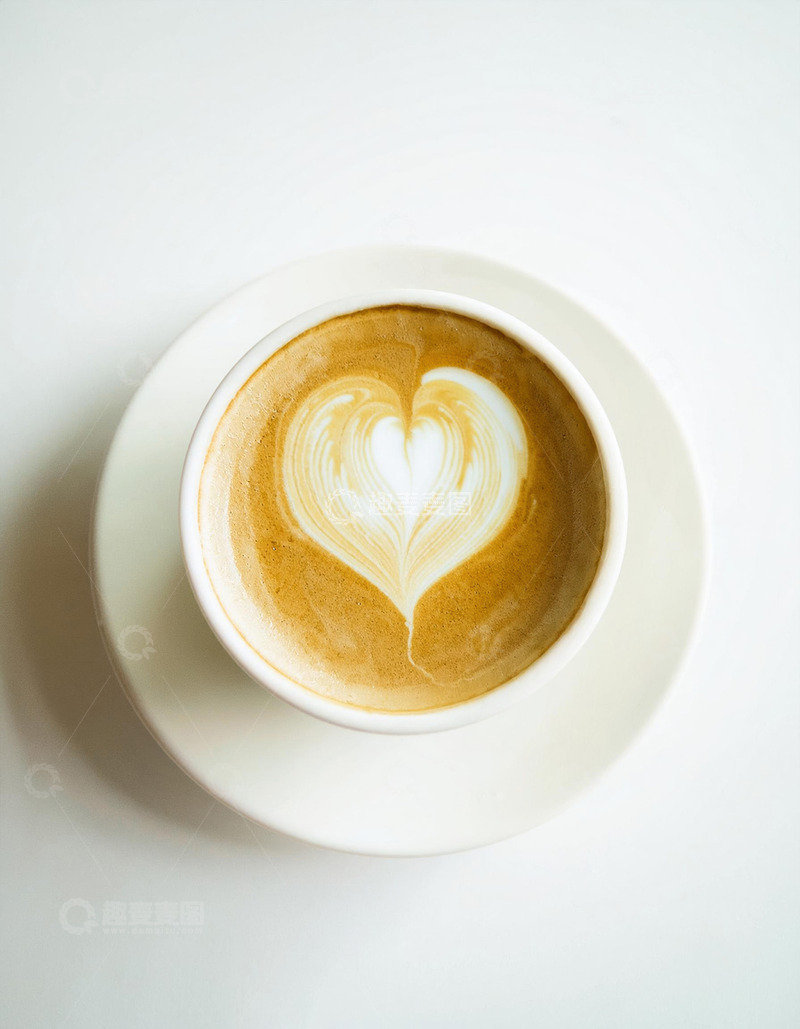 高清大图下载【趣麦麦图】咖啡心形拉花