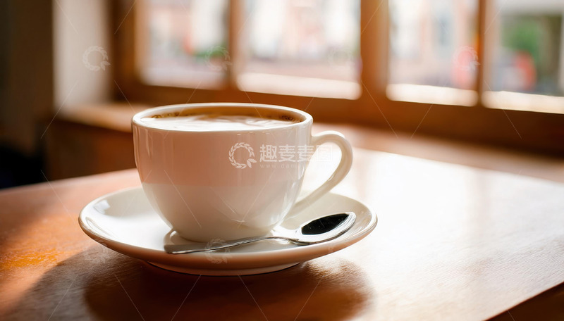 高清大图下载【趣麦麦图】窗边咖啡醇香四溢