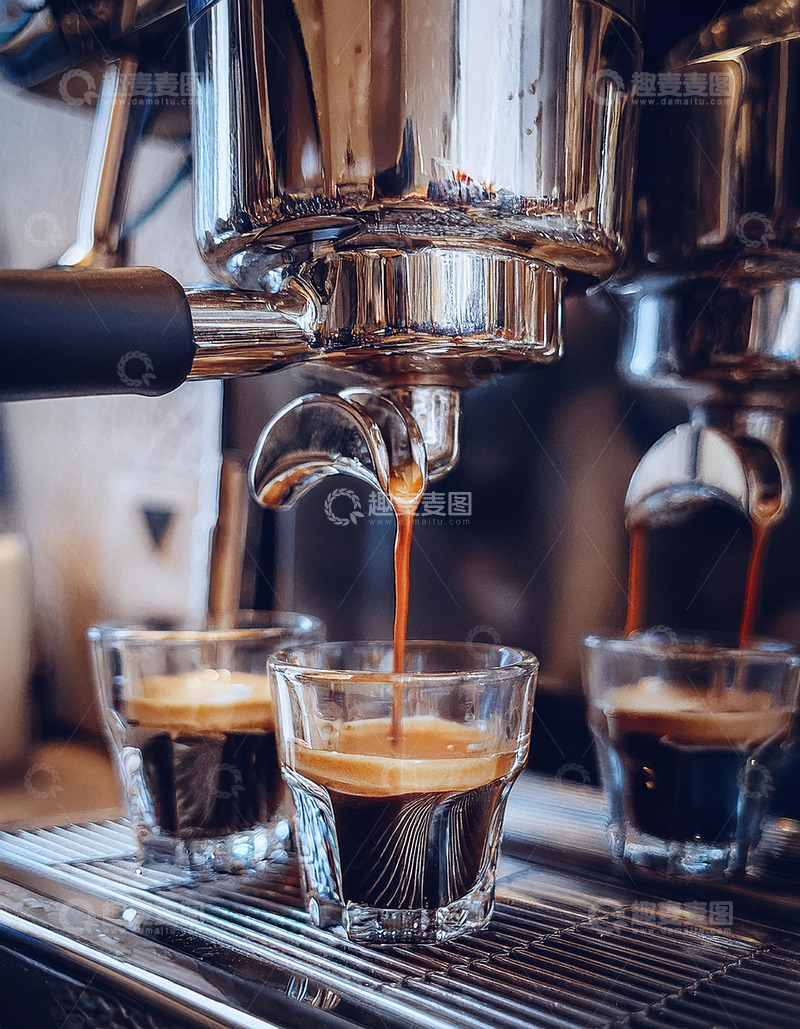高清大图下载【趣麦麦图】咖啡机咖啡文化