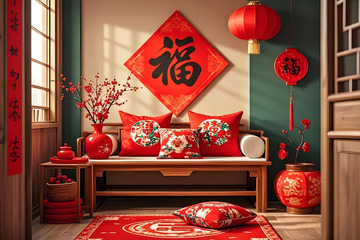 春节家居室内场景摄影图3