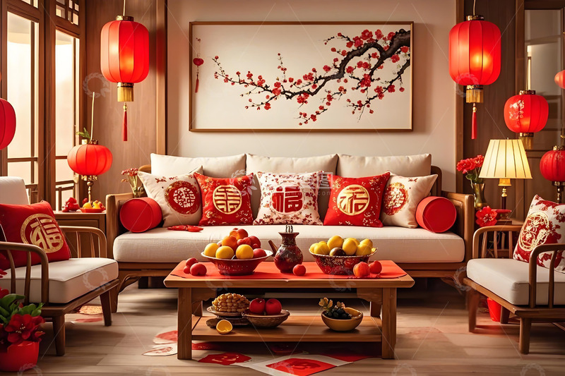 春节家居室内场景摄影图6