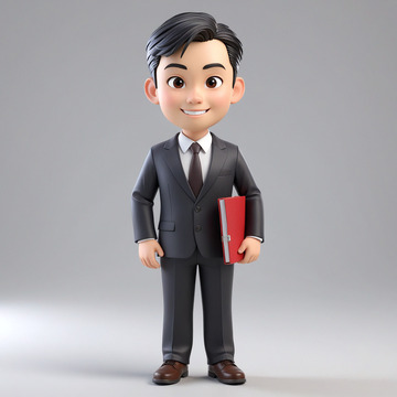 3d立体银行商务工作人员