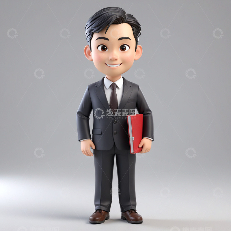 高清大图下载【趣麦麦图】3d立体银行商务工作人员