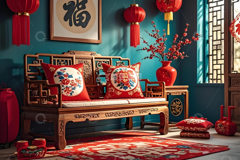 春节家居室内场景摄影图5