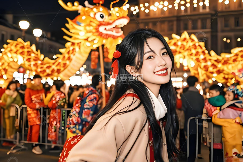 高清大图下载【趣麦麦图】春节年俗庙会庆祝场景摄影图5