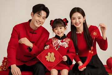 春节一家人人物摄影图4