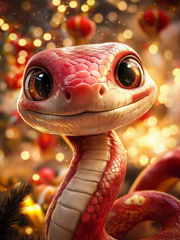 蛇年IP生肖蛇3D图