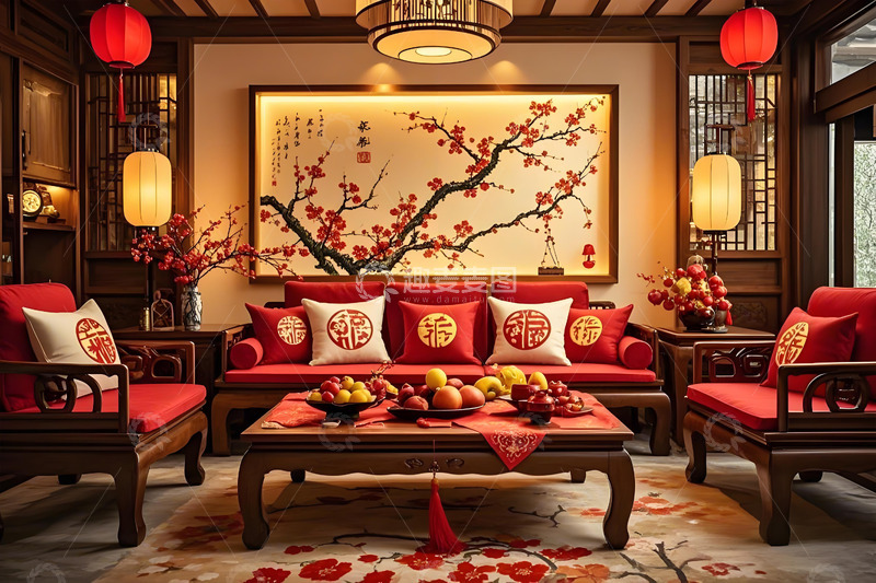 高清大图下载【趣麦麦图】春节家居室内场景摄影图8