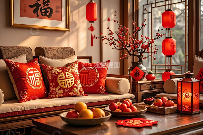 高清大图下载【趣麦麦图】春节家居室内场景摄影图7