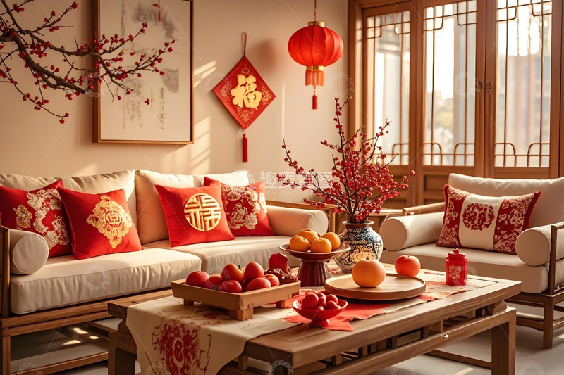 高清大图下载【趣麦麦图】春节家居室内场景摄影图9