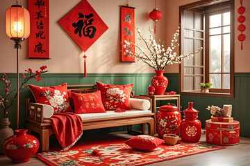 春节家居室内场景摄影图2