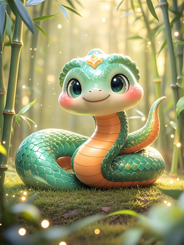 蛇年IP生肖蛇3D图5