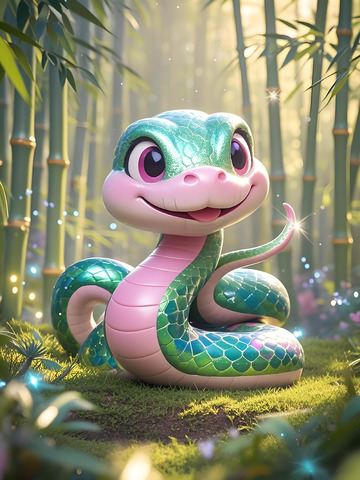 蛇年IP生肖蛇3D图3