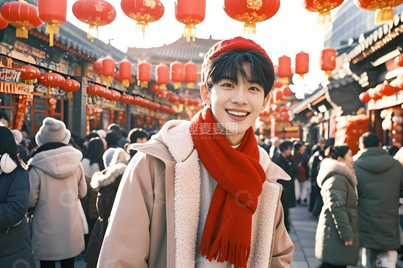 高清大图下载【趣麦麦图】春节年俗庙会庆祝场景摄影图6