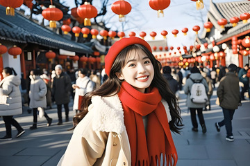 春节年俗庙会庆祝场景摄影图4