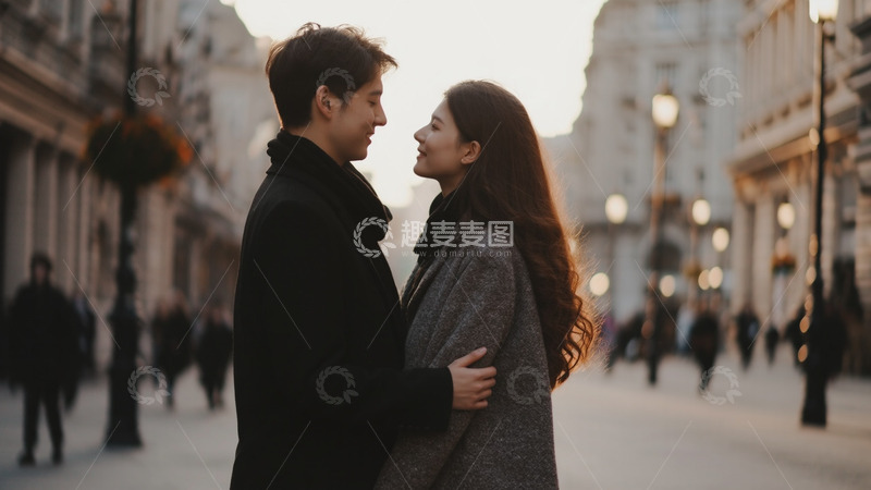 高清大图下载【趣麦麦图】情人节情侣街拍摄影图1