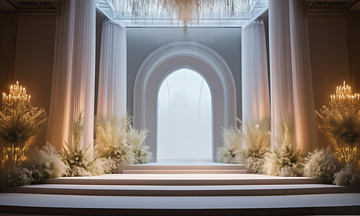 婚礼场景布景舞台摄影