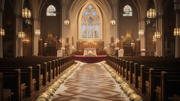 婚礼教堂场景摄影图