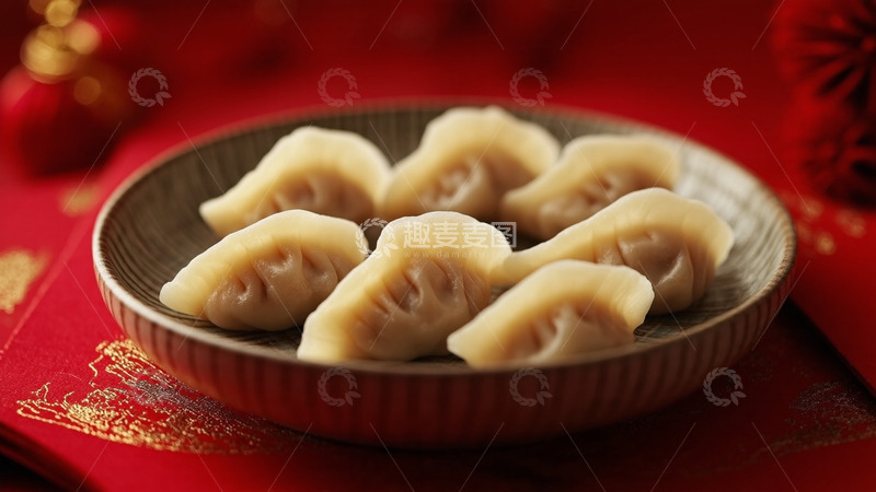 高清大图下载【趣麦麦图】美食中餐春节美味饺子摄影图1