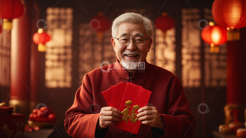 高清大图下载【趣麦麦图】春节人物红色拜年摄影图4