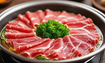 火锅食材火锅肉片肥牛肉类摄影1