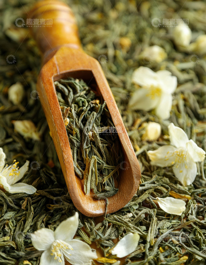 高清大图下载【趣麦麦图】梦幻的茉莉花茶景致用于短视频背景超唯美